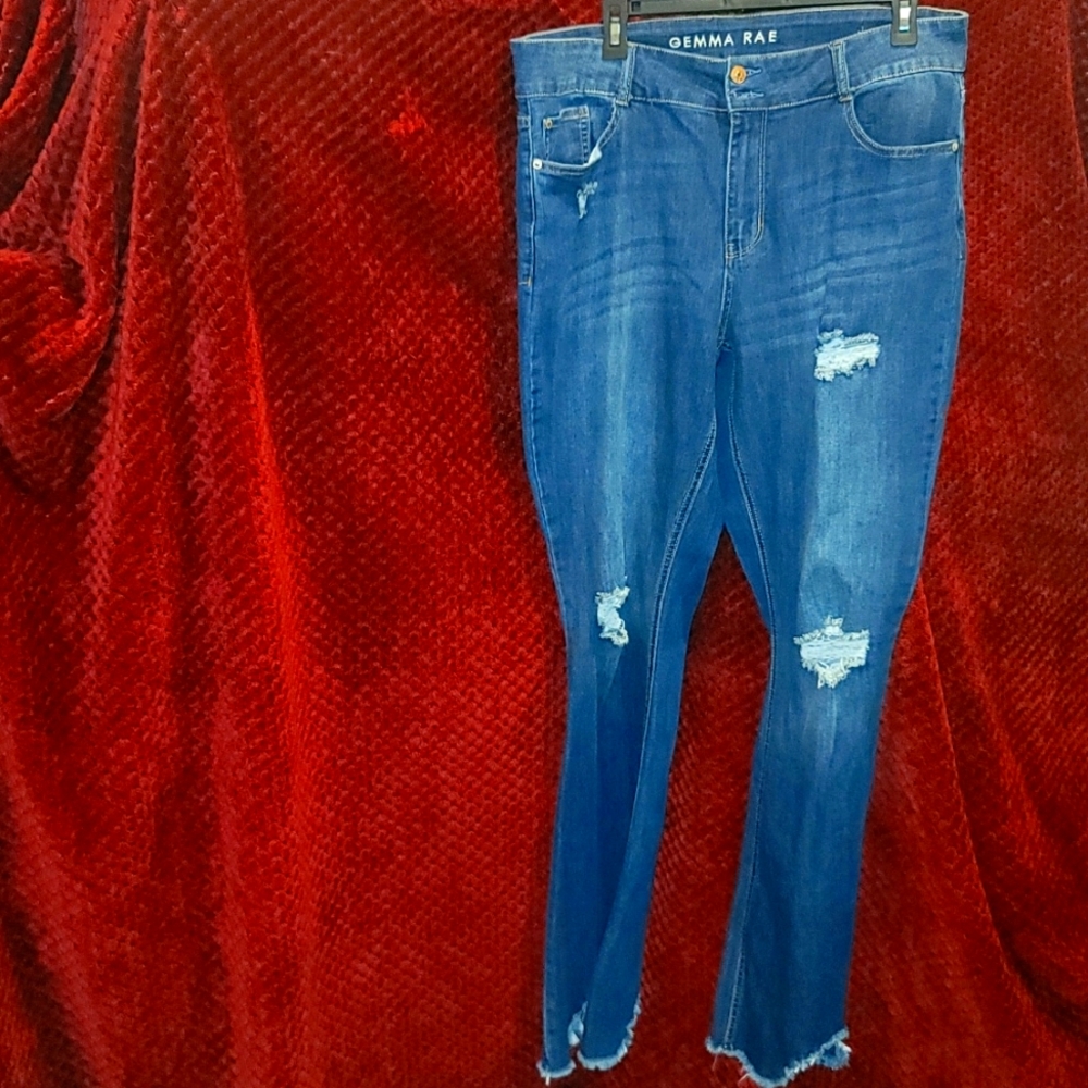 Gemma Rae Distressed plus size jeans
